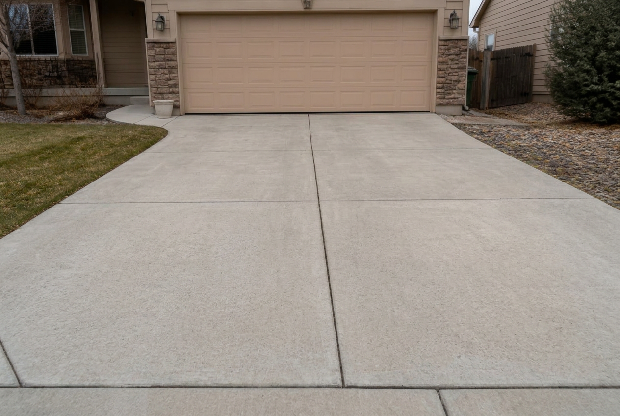 After: Driveway — even, streak-free clean
