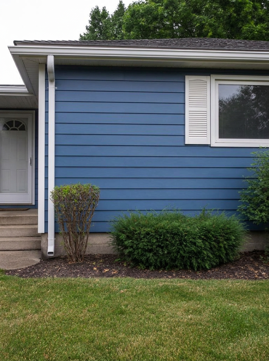 After: Siding — oxidation removed